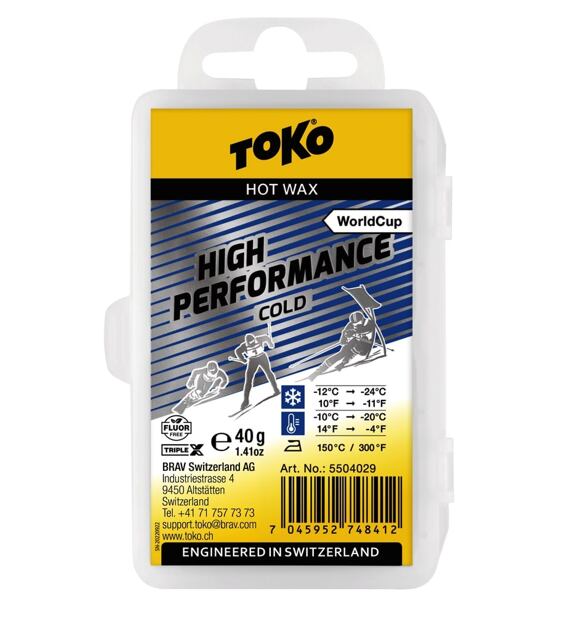 Skluzný vosk Toko High Performance Cold 40g
