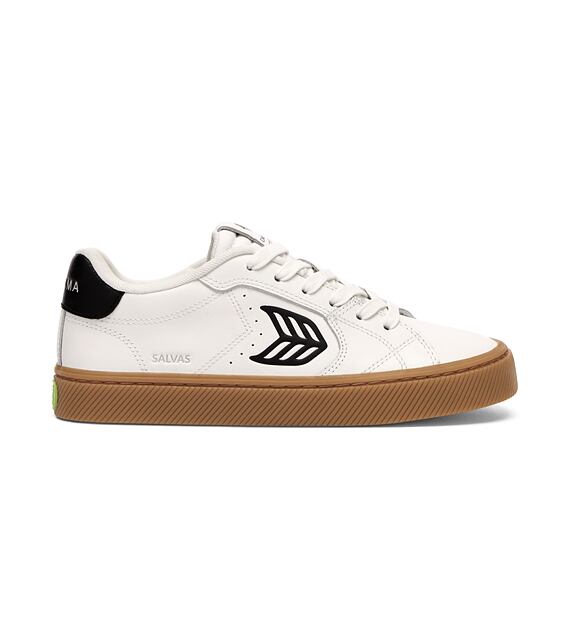 Pánské volnočasové boty Cariuma SALVAS Leather Gum Warm White Black Logo