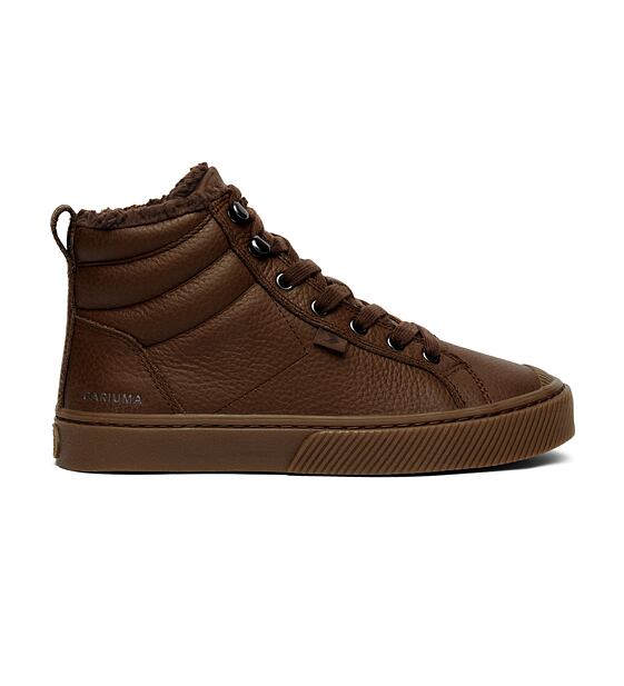 Dámské volnočasové boty Cariuma OCA Therma High Brown Premium Leather Boot