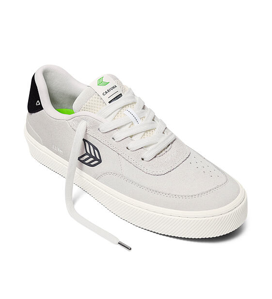 Pánské volnočasové boty Cariuma LUAN PRO Smoke White Suede Black Logo Sneaker