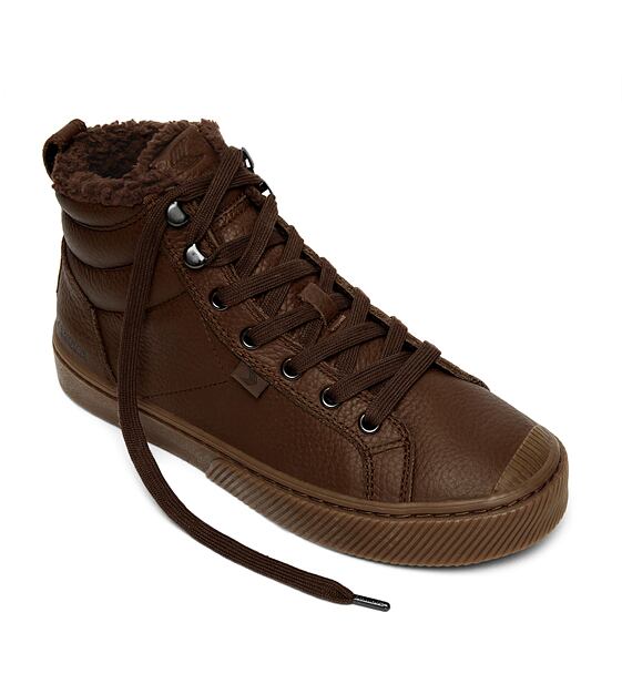 Dámské volnočasové boty Cariuma OCA Therma High Brown Premium Leather Boot