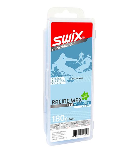 Skluzný vosk Swix UR6 Blue Bio Racing Wax, 180g
