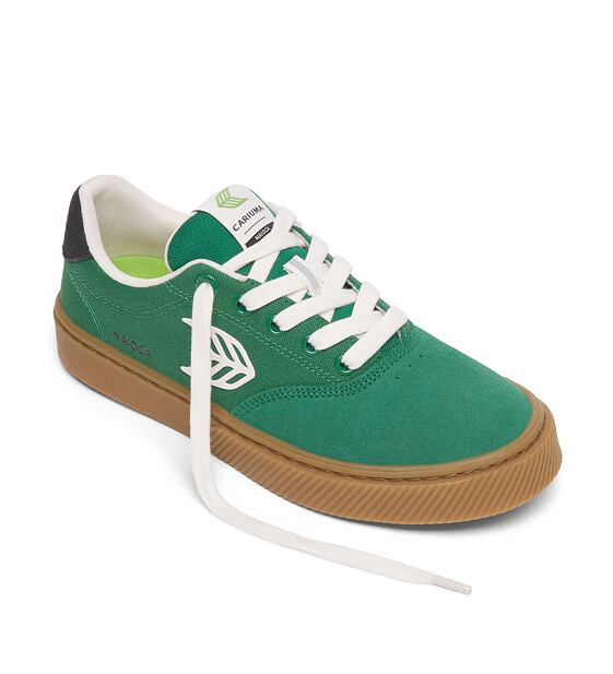 Dámské volnočasové boty Cariuma NAIOCA PRO Stripe Suede and Canvas Lush Green