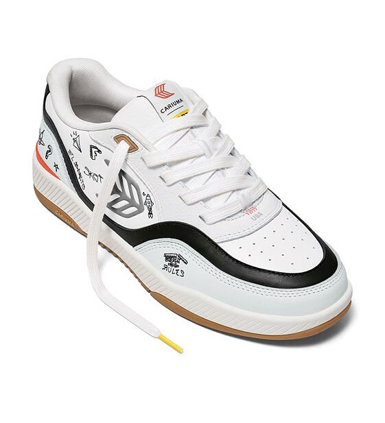 Pánské volnočasové boty Cariuma Simpsons UBA White Leather Bart Skateboard Sneaker