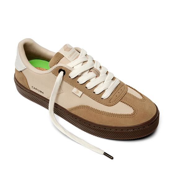 Pánské volnočasové boty Cariuma TOCA Teak Light Cream Nylon Latte Suede Sneaker
