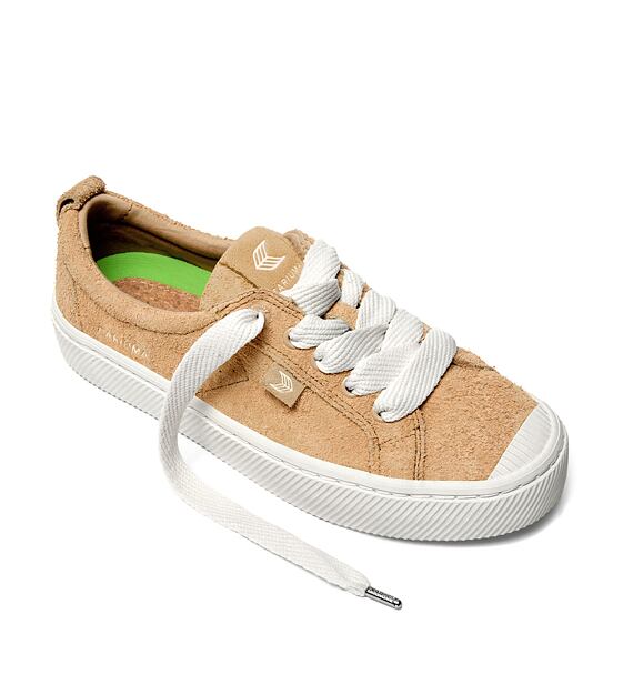 Dámské volnočasové boty Cariuma OCA Low Latte Hairy Suede Sneaker