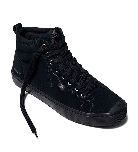Dámské volnočasové boty Cariuma OCA High All Black Suede Sneaker