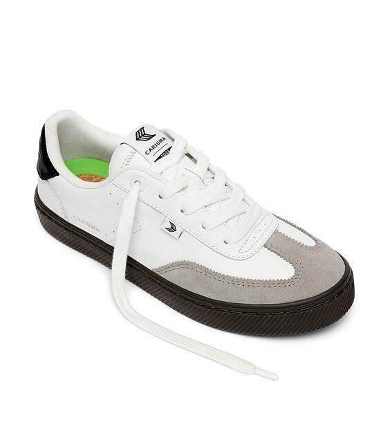 Dámské volnočasové boty Cariuma TOCA White Diamond Leather Cloud Grey Suede Sneaker