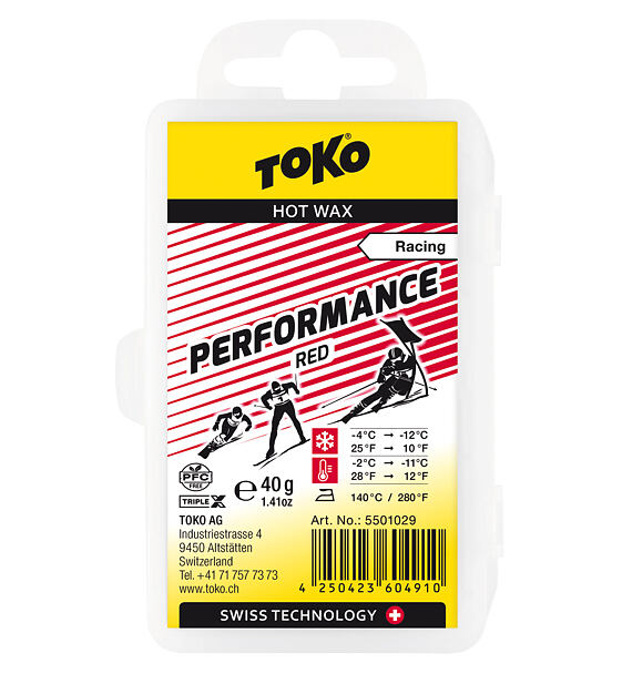 Skluzný vosk Toko Performance red 40g