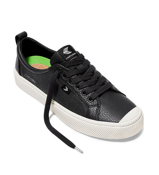 Dámské volnočasové boty Cariuma OCA Low Black Premium Leather Sneaker