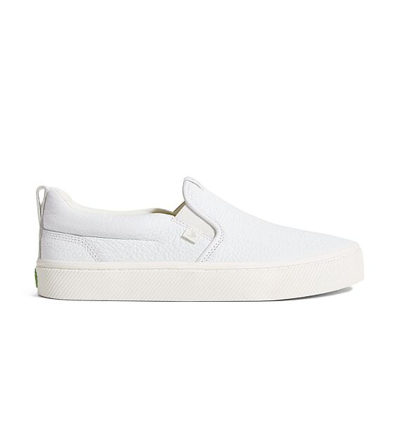 Dámské volnočasové boty Cariuma SLIP-ON White Premium Leather Sneaker