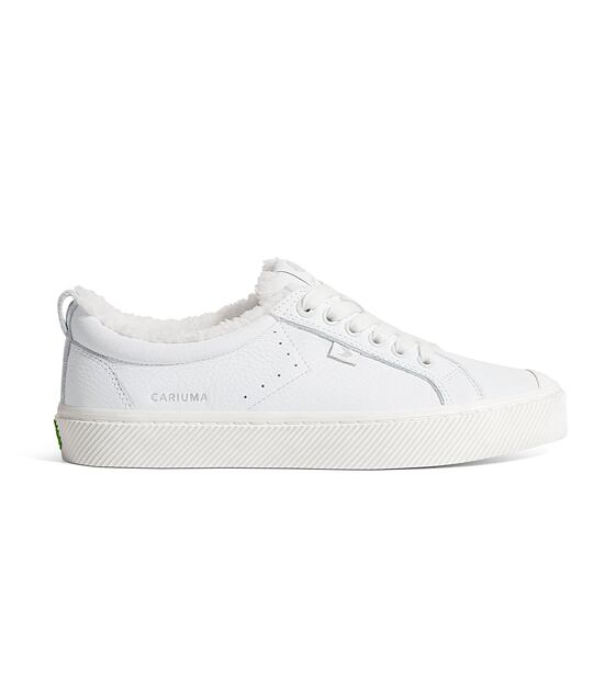 Dámské volnočasové boty Cariuma OCA Therma Low White Premium Leather Sneaker