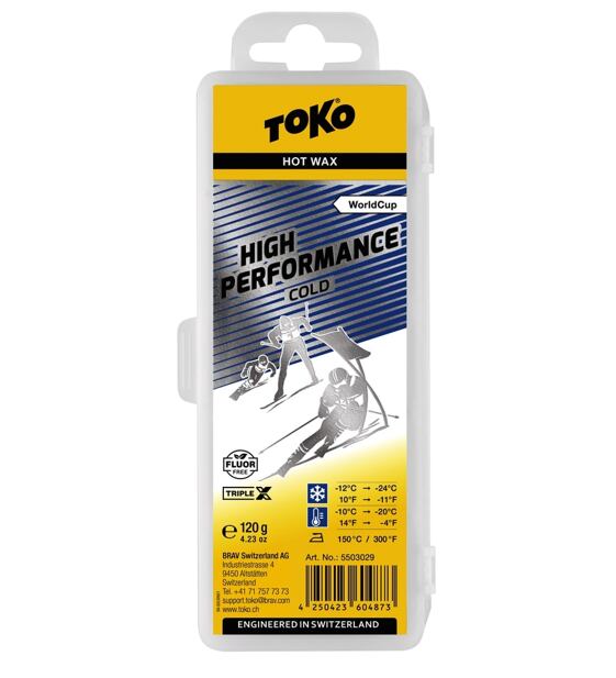 Skluzný vosk Toko High Performance Cold 120g