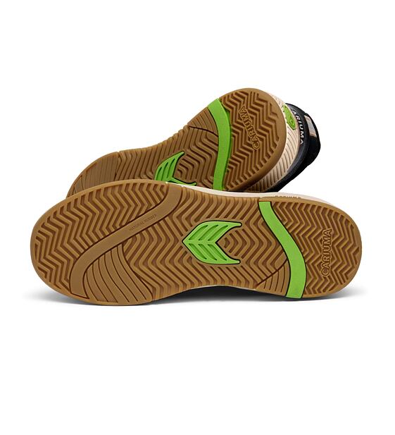 Pánské volnočasové boty Cariuma UBA PRO Black Suede and Mesh Light Cream Logo Sneaker