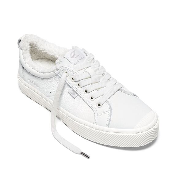 Dámské volnočasové boty Cariuma OCA Therma Low White Premium Leather Sneaker