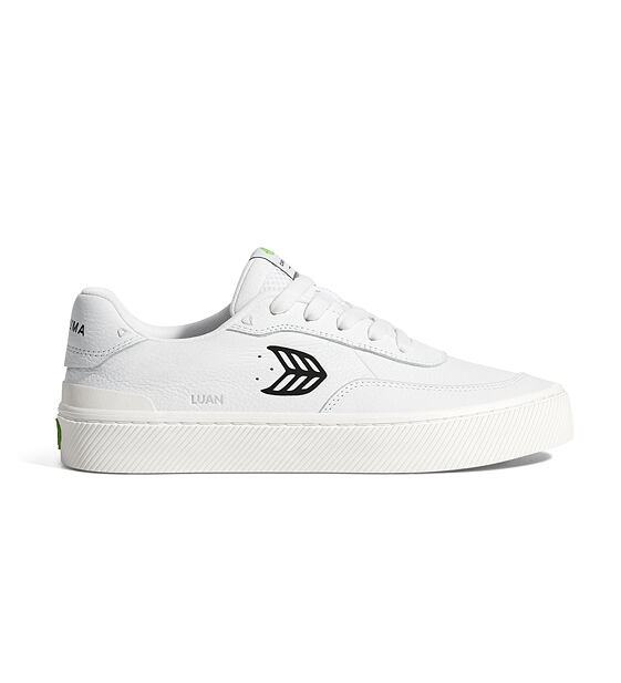Pánské volnočasové boty Cariuma LUAN PRO White Premium Leather Black Logo Sneaker