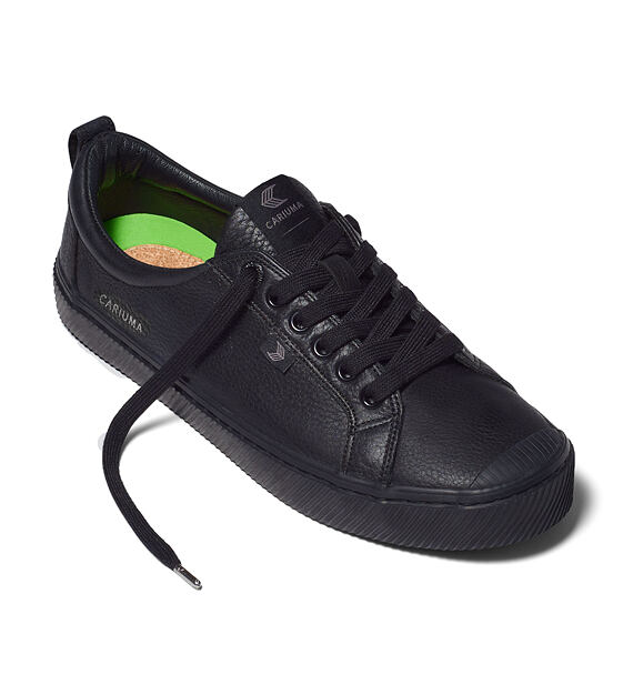 Dámské volnočasové boty Cariuma OCA Low All Black Premium Leather Sneaker