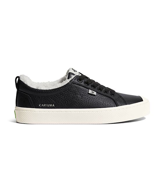 Dámské volnočasové boty Cariuma OCA Therma Low Black Premium Leather Sneaker