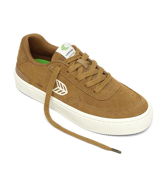 Pánské volnočasové boty Cariuma LUAN PRO Camel Suede Ivory Logo Sneaker