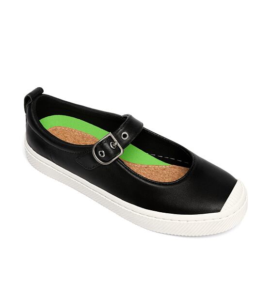 Dámské volnočasové boty Cariuma OCA Mary Jane Black Napa Leather Sneaker